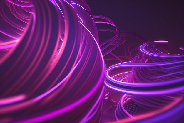 Sfondo di luci al neon viola e rosa ai generato opere d'arte