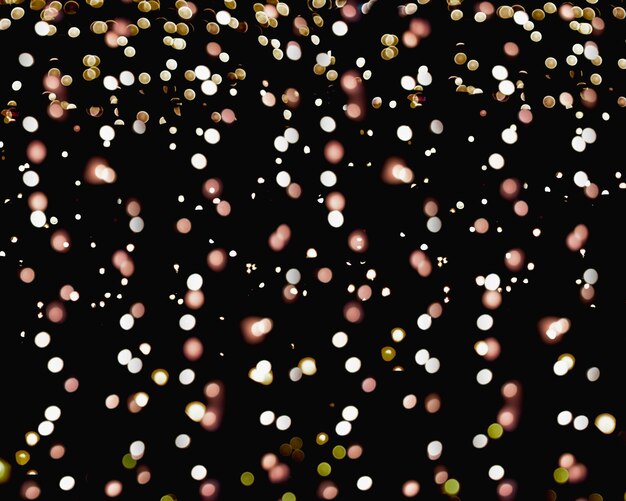 Sfondo di luci bokeh sfocate dorate Effetto di luci magiche astratte