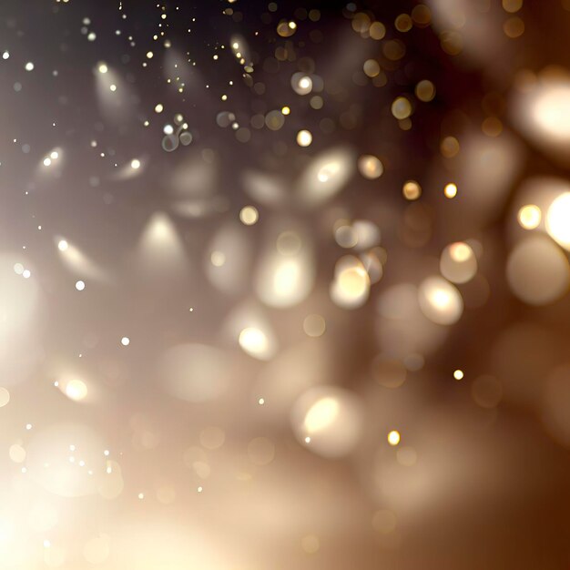 Sfondo di lusso con polvere d'oro sfondo sfocato bokeh effetti di luce 3D