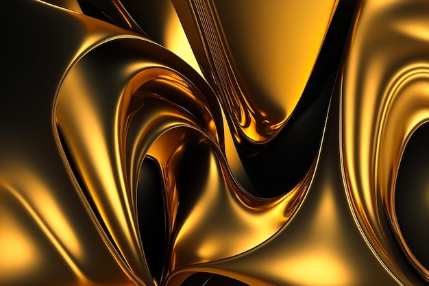 sfondo di lusso disegno astratto dorato. Generato dall'intelligenza artificiale