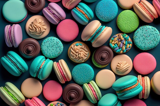 Sfondo di macarons