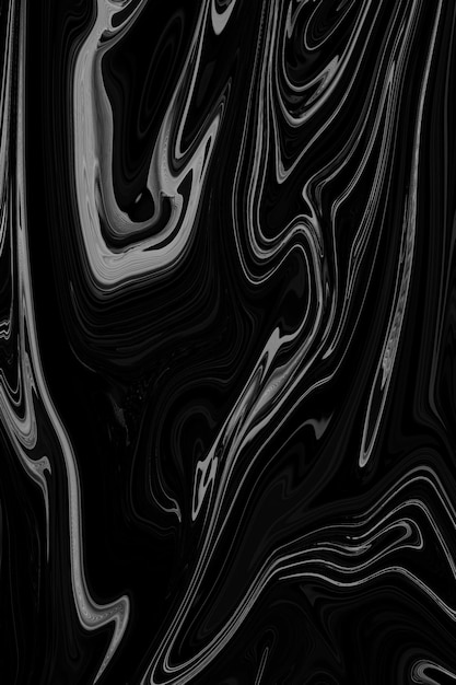 Sfondo di marmo liquido nero astratto che scorre texture arte sperimentale