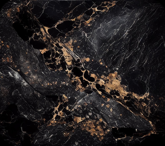 Sfondo di marmo nero Texture di granito di lusso Modello di pietra di marmo naturale Illustrazione generativa di AI