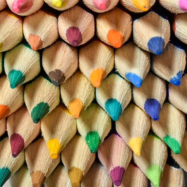 Sfondo di matite colorate scuola Minimal concept art