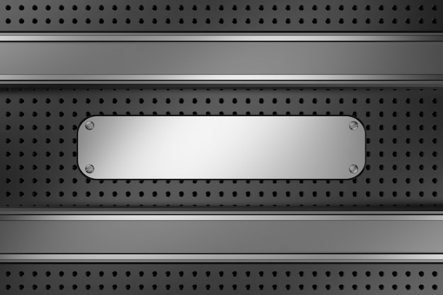 Sfondo di metallo. Rendering 3D.