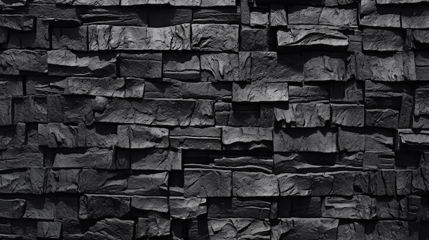 Sfondo di muro di pietra nera in un design elegante