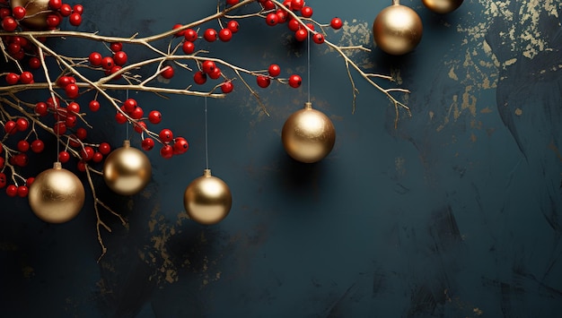 sfondo di Natale con decorazioni di Natale stella fiocco di neve oro e confetti neri