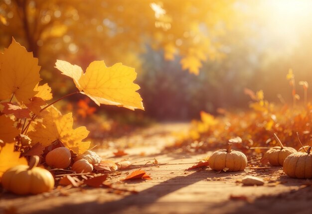 Sfondo di natura soleggiata autunno arte