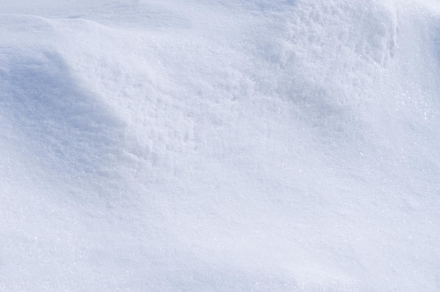 Sfondo di neve bianca fresca Struttura dei fiocchi di neve d'inverno