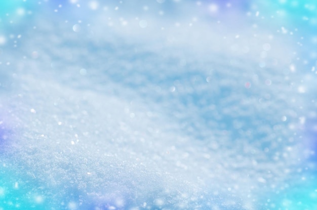 Sfondo di neve fresca inverno naturale sfondo neve texture in tono blu
