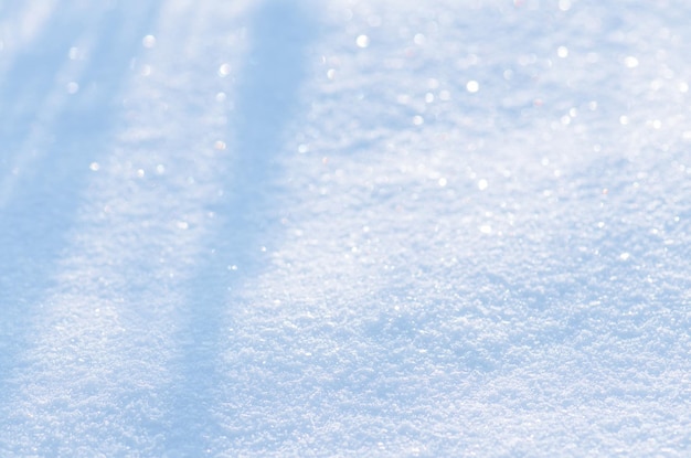 Sfondo di neve fresca Sfondo invernale naturale Trama di neve in tonalità blu