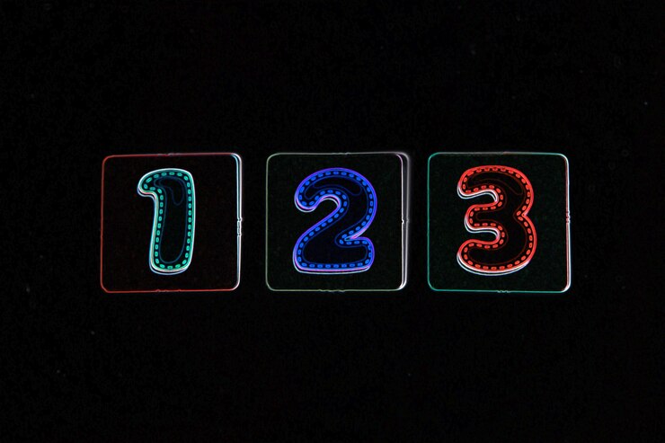 Foto sfondo di numeri o modello senza cuciture con numeri