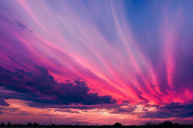 Sfondo di nuvole rosa