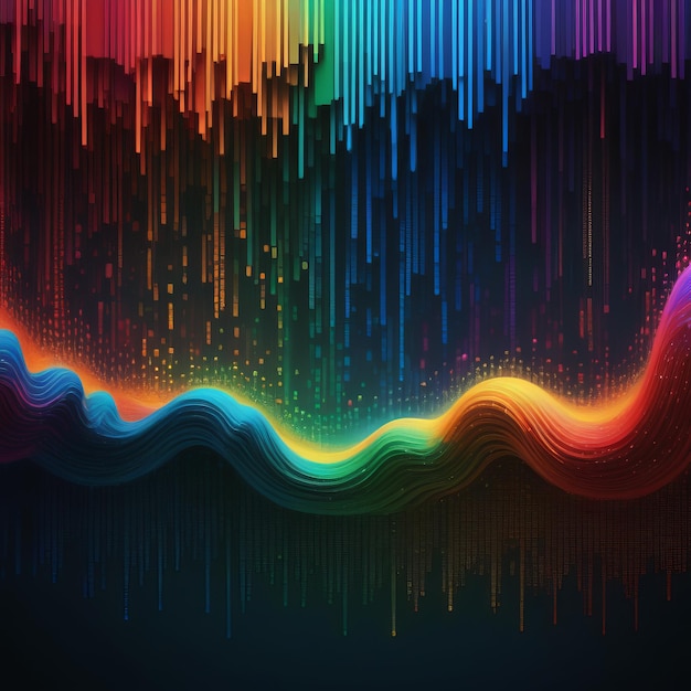 sfondo di onde arcobaleno astratto