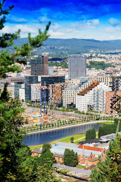 Sfondo di paesaggio urbano della città di Oslo hd