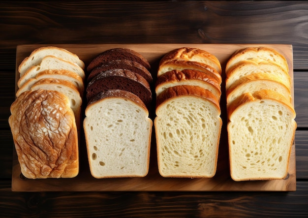 Sfondo di pane fresco e gustoso