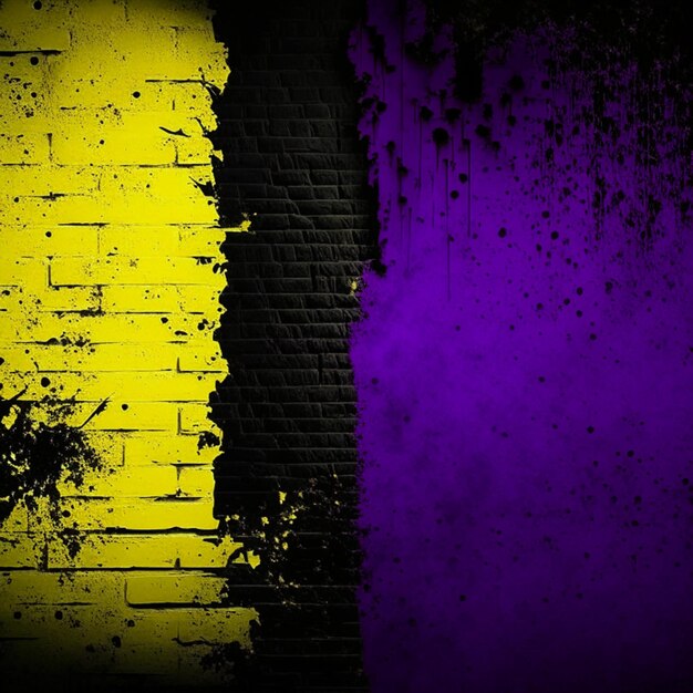 sfondo di parete giallo scuro sfondo di halloween sfondo spaventoso e viola sfondo grunge nero