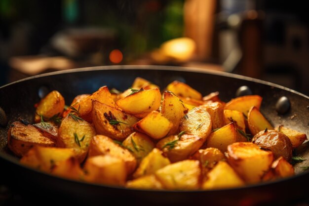 sfondo di patate fritte