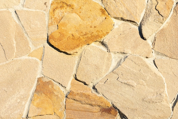 Sfondo di pietra Muro di pietra Vista laterale