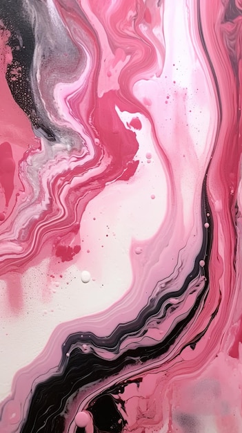 Sfondo di pittura astratta rosa e nera