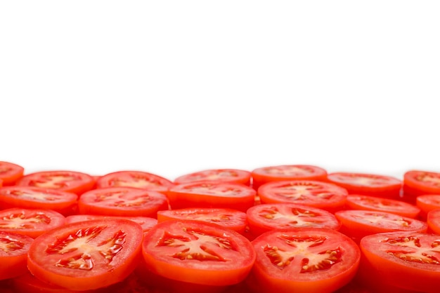 Sfondo di pomodoro a fette Vista dall'alto