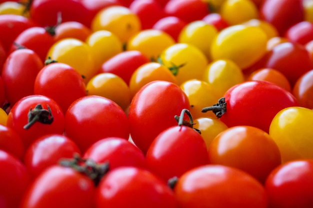 Sfondo di pomodoro biologico maturo rosso