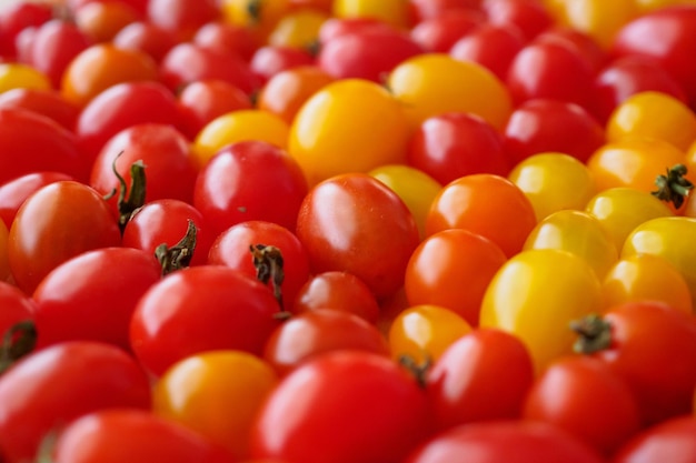 Sfondo di pomodoro biologico maturo rosso