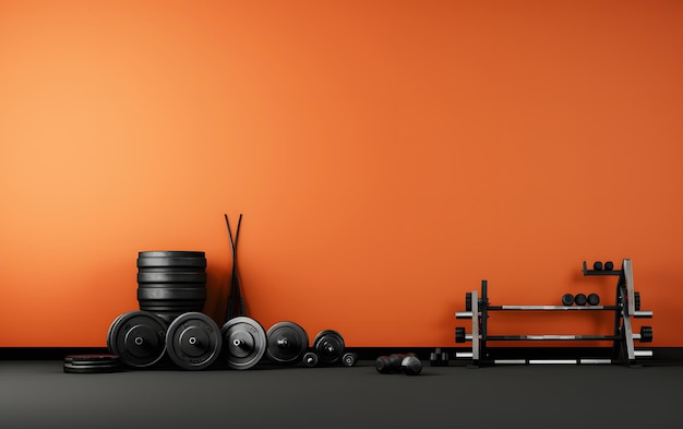 sfondo di progettazione di attrezzature per il fitness illustrazione
