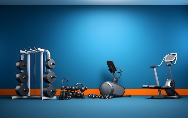 sfondo di progettazione di attrezzature per il fitness illustrazione