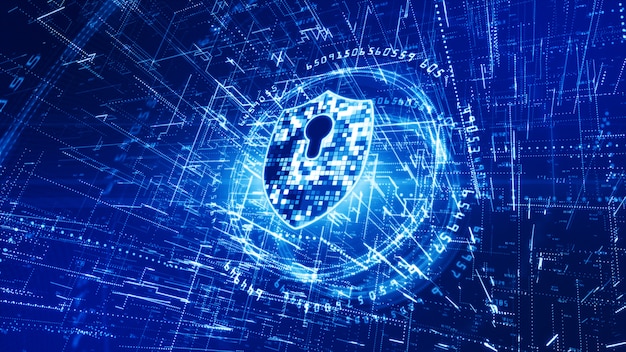 Sfondo di reti di sicurezza informatica