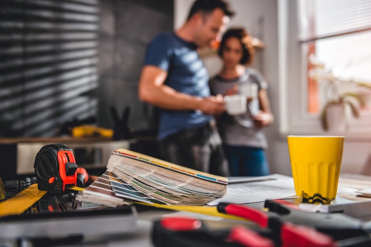 Foto sfondo di ristrutturazione casa