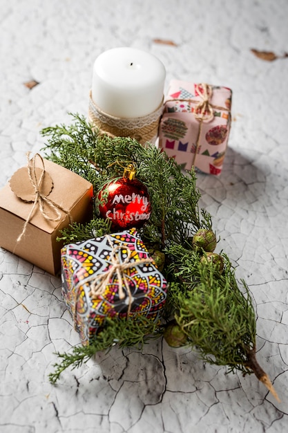 Sfondo di scatole regalo di Natale