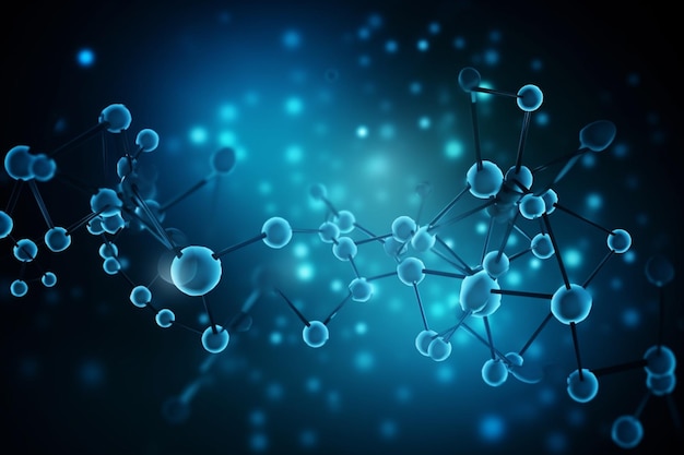 Sfondo di scienza della struttura molecolare 3D Render