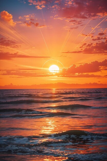 sfondo di spiaggia al tramonto