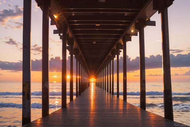 sfondo di spiaggia al tramonto