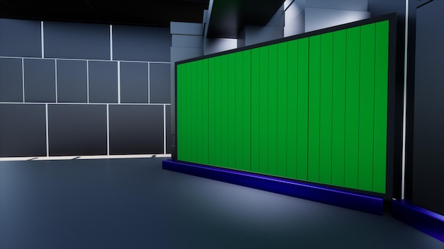 Sfondo di studio di notizie per programmi TV TV su Wall3D Sfondo di studio di notizie virtuale 3d illustrazione