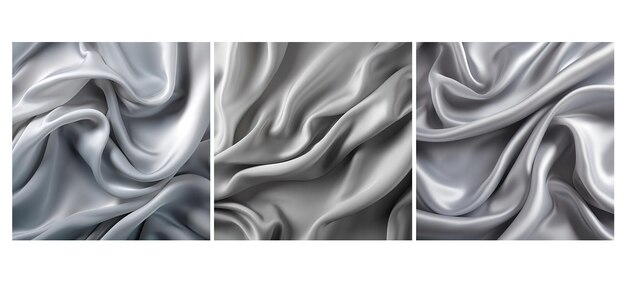 sfondo di tessuto grigio seta di moda dettaglio di illustrazione sfondo elegante tessuto tessile fine sfondo di tessuto grigio seta di moda