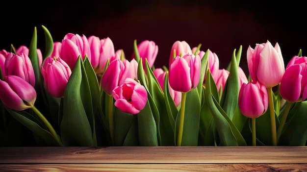 Sfondo di tulipani rosa