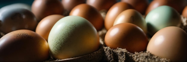sfondo di uova colorate