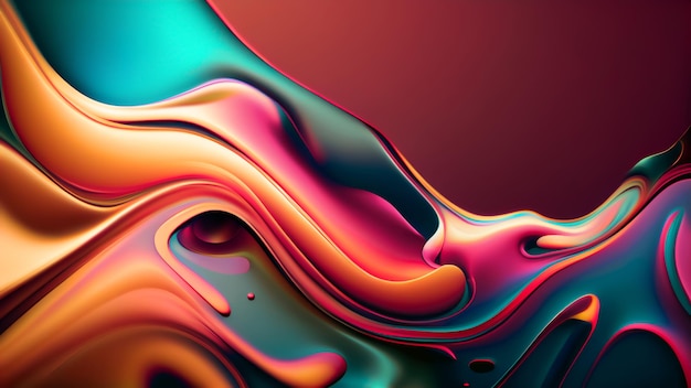 Sfondo di vernice colorata liquida 3D