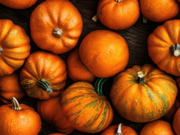 Sfondo di zucca come AI generativo di piastrelle senza soluzione di continuità