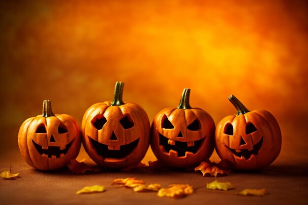 Sfondo di zucca di Halloween con copyspace