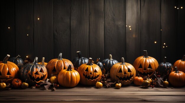 Sfondo di zucca di Halloween con copyspace