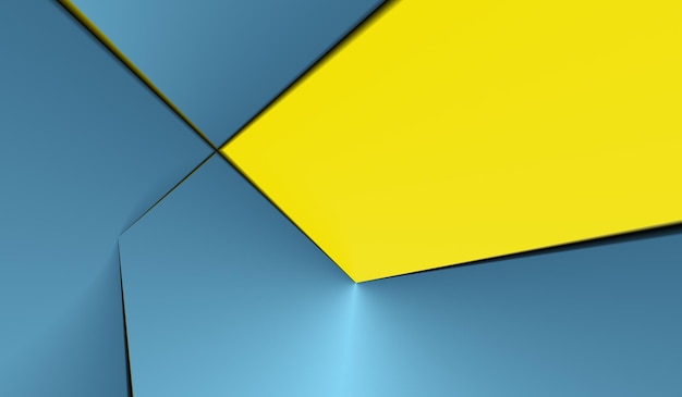Sfondo dinamico di carta moderna gialla blu