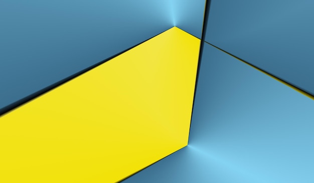 Sfondo dinamico di carta moderna gialla blu