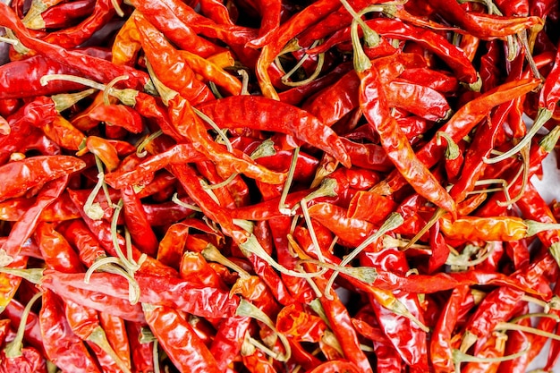 Sfondo e consistenza del peperoncino essiccato