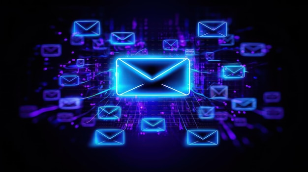 sfondo e-mail di tecnologia moderna