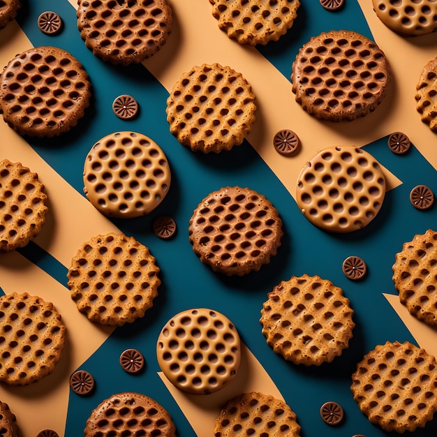 sfondo fantasia con biscotti diversi