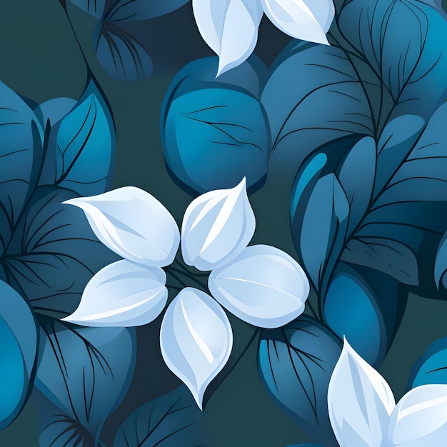Sfondo floreale blu