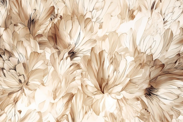 Sfondo floreale fiori di crisantemo su uno sfondo bianco